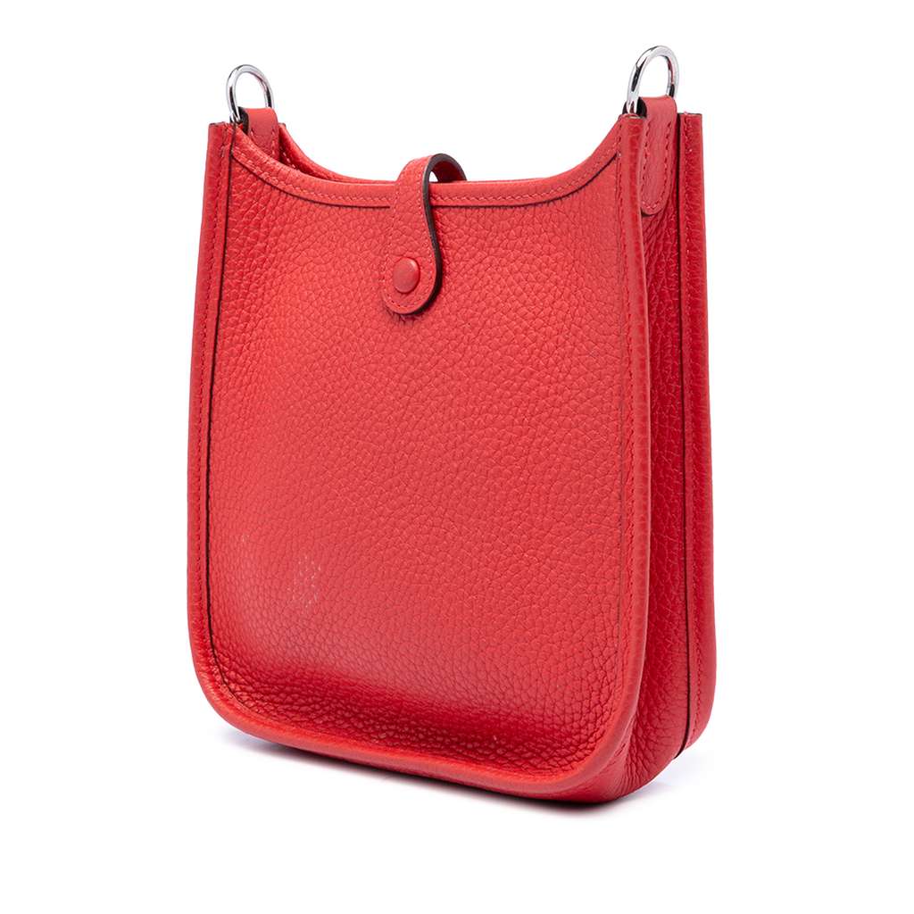 Hermès Clemence Evelyne I TPM Red Leather Good condition - Back View