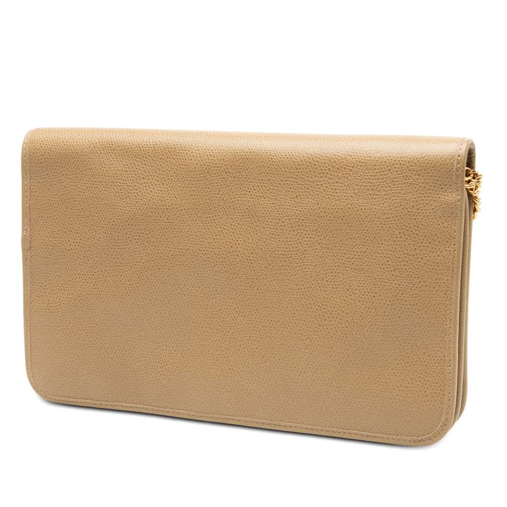 Dior Leather Chain Shoulder Bag Brown Leather Good condition - Back View