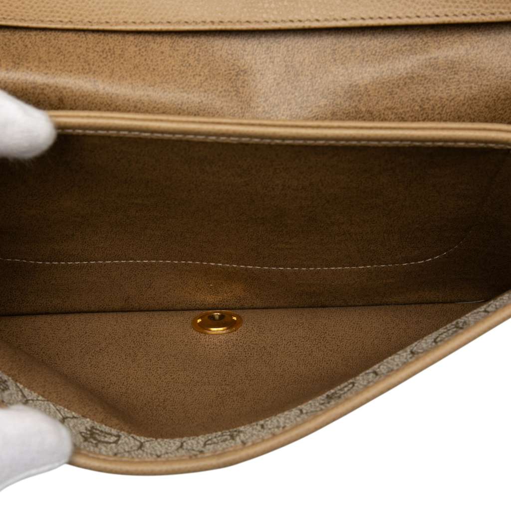 Dior Leather Chain Shoulder Bag Brown Leather Good condition - Model View