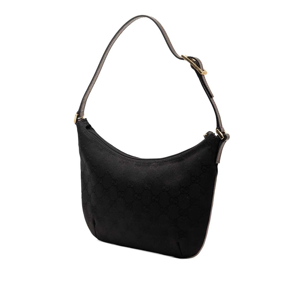 Gucci GG Canvas Shoulder Bag Black Canvas Good condition - Back View