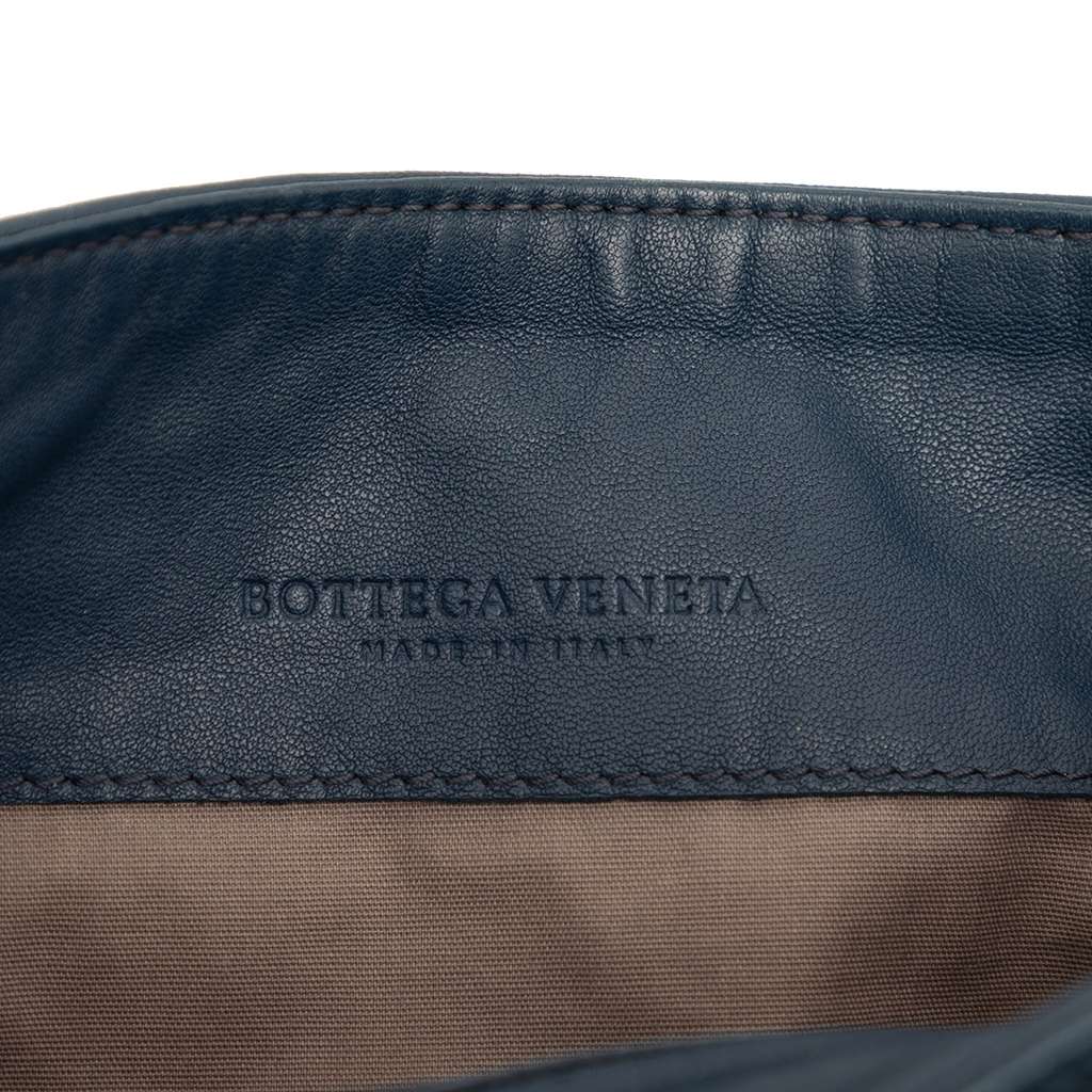 Bottega Veneta Nappa Intrecciato Crossbody Blue Leather Good condition - Box View
