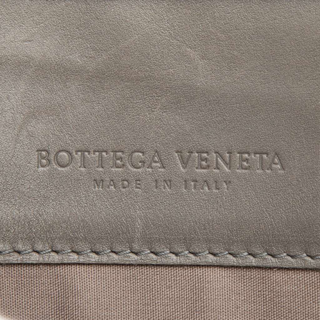 Bottega Veneta Nappa Intrecciato Business Bag Grey Leather Good condition - Box View