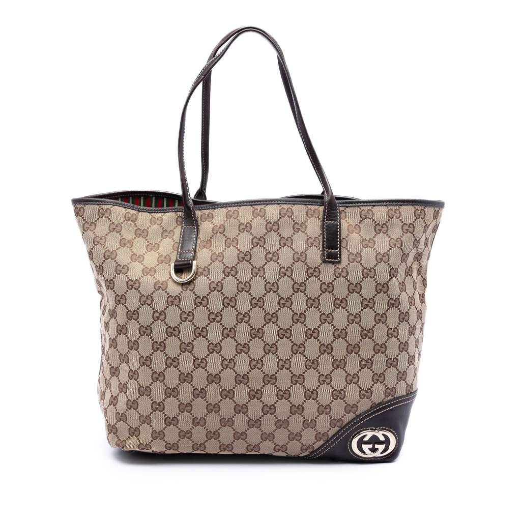 Gucci Large GG Canvas New Britt Tote