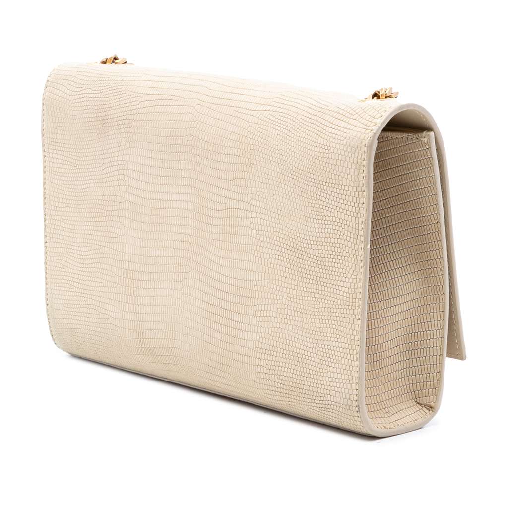 Saint Laurent Medium Embossed Nubuck Monogram Kate Crossbody Brown Leather Good condition - Back View