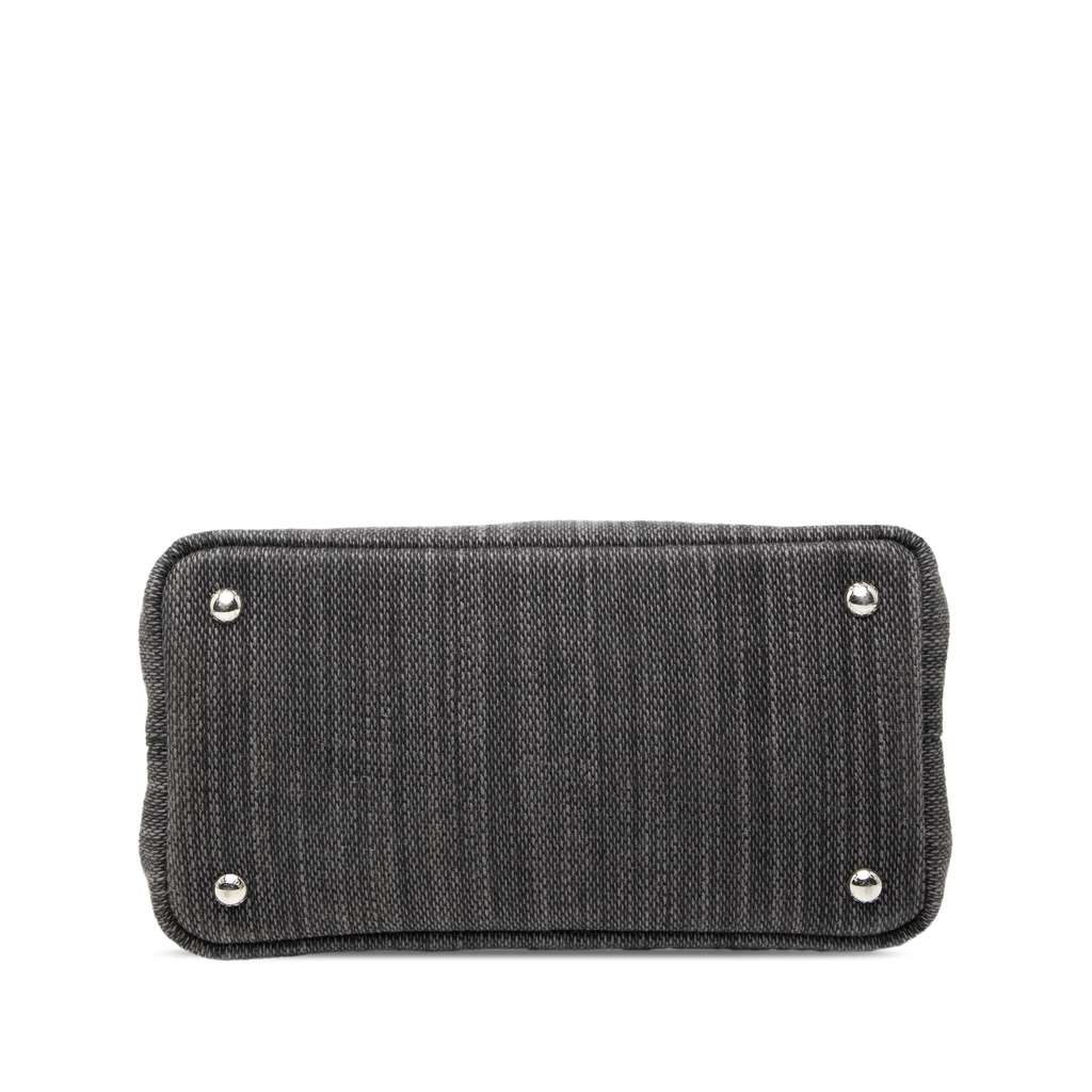 Prada Small Canvas Canapa Satchel Grey Denim Good condition - Inside View