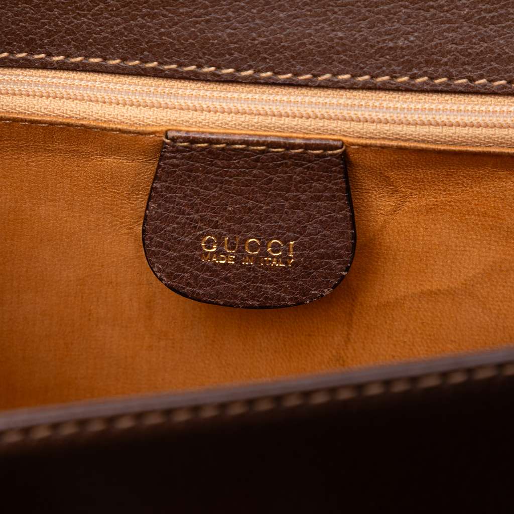 Gucci Leather Bamboo Turn Lock Crossbody Brown Leather Good condition - Box View