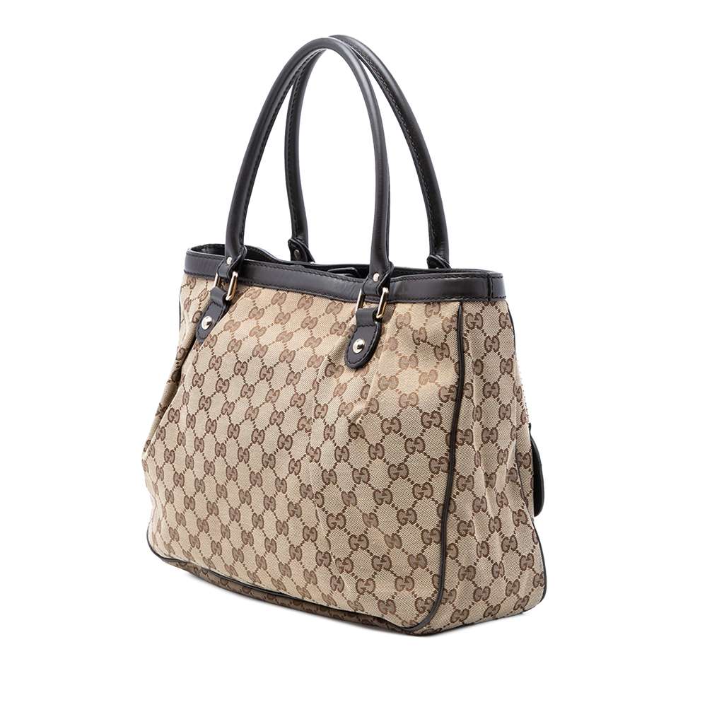 Gucci GG Canvas Sukey Tote Beige Canvas Good condition - Back View