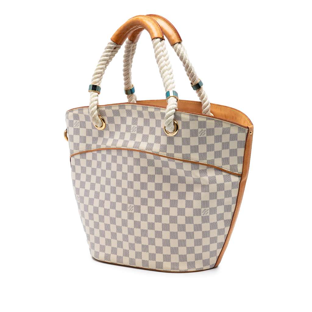 Louis Vuitton Damier Azur Pampelonne PM White Good condition - Back View