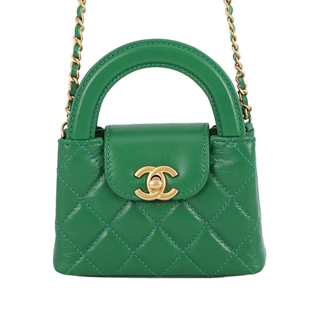 Chanel Nano Aged Calfskin Kelly Shopper Bag