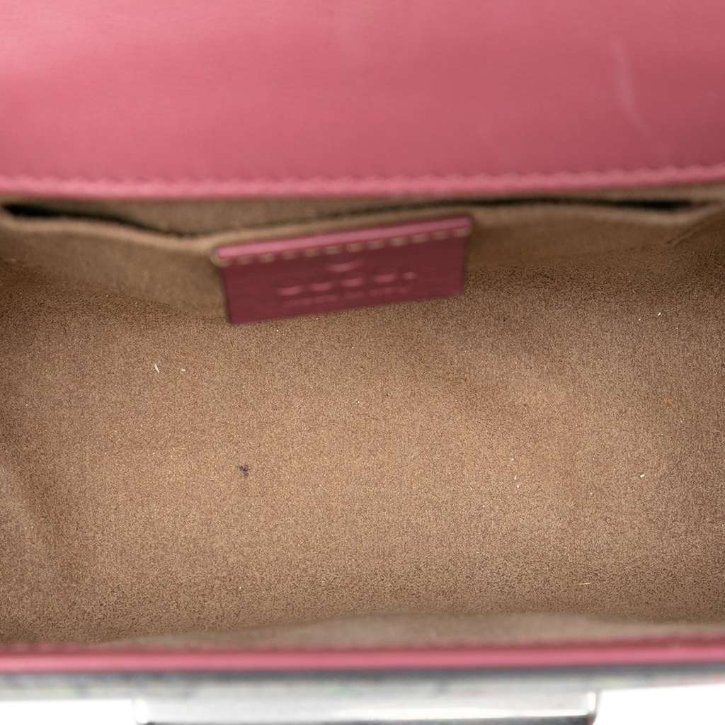 Gucci Small GG Supreme Blooms Padlock Crossbody Beige Canvas Good condition - Model View