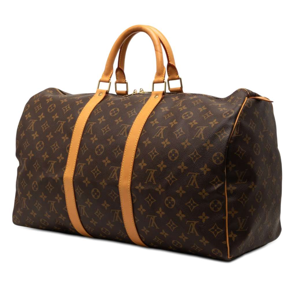 Louis Vuitton Monogram Keepall 50 Brown Good condition - Back View