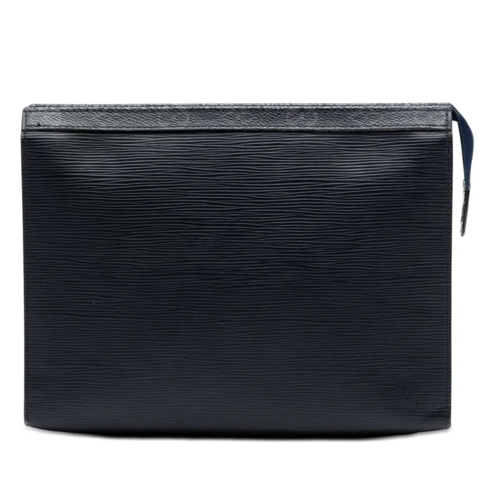 Louis Vuitton Epi Monogram Eclipse Pochette Voyage MM Black Leather Very good - Front View