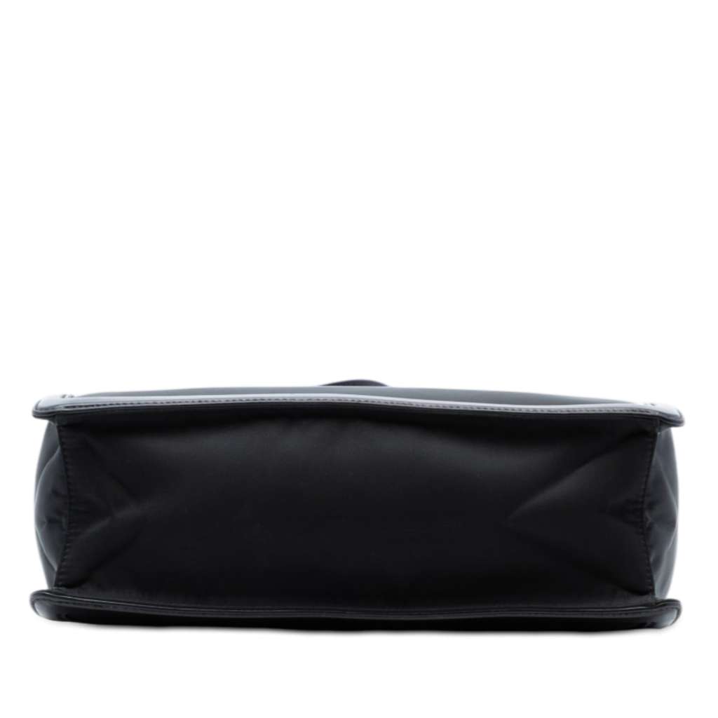 Prada Leather Trimmed Tessuto Tote Black Good condition - Inside View