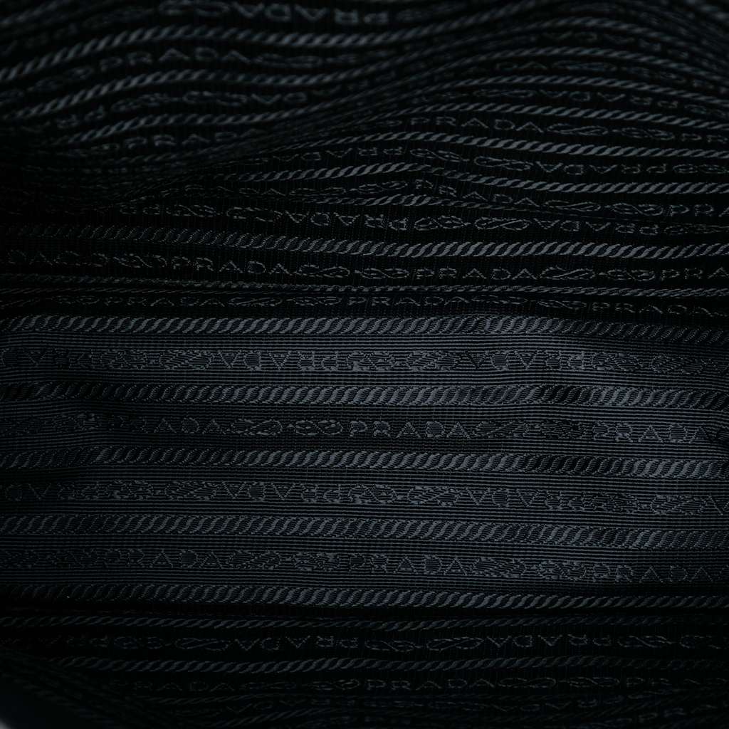 Prada Leather Trimmed Tessuto Tote Black Good condition - Model View