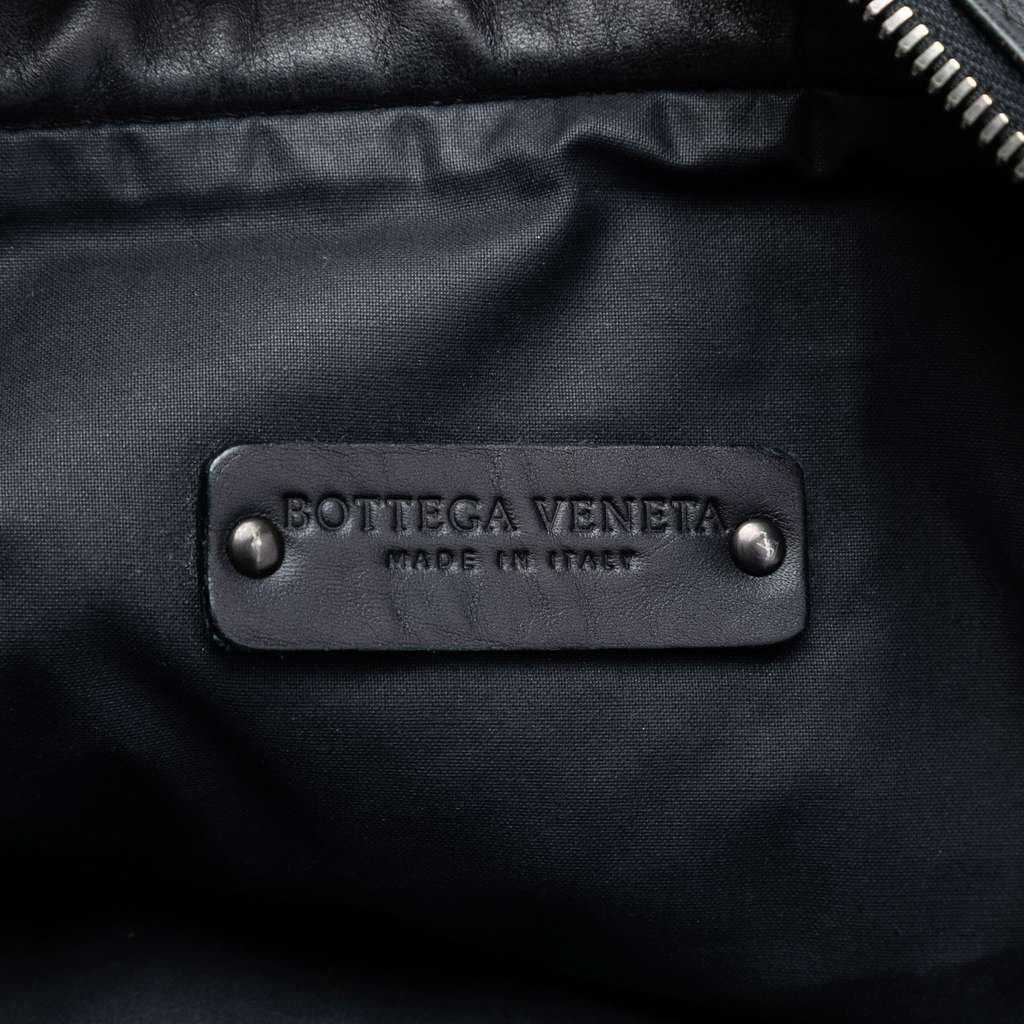 Bottega Veneta Nappa Intrecciato Front Pocket Crossbody Black Leather Good condition - Box View