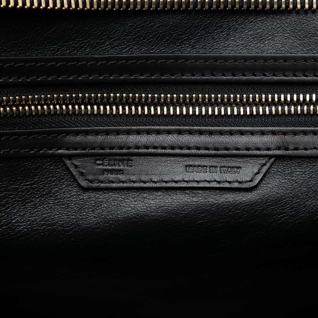 Celine Mini Bicolor Canvas and Leather Luggage Tote Brown Canvas Good condition - Box View