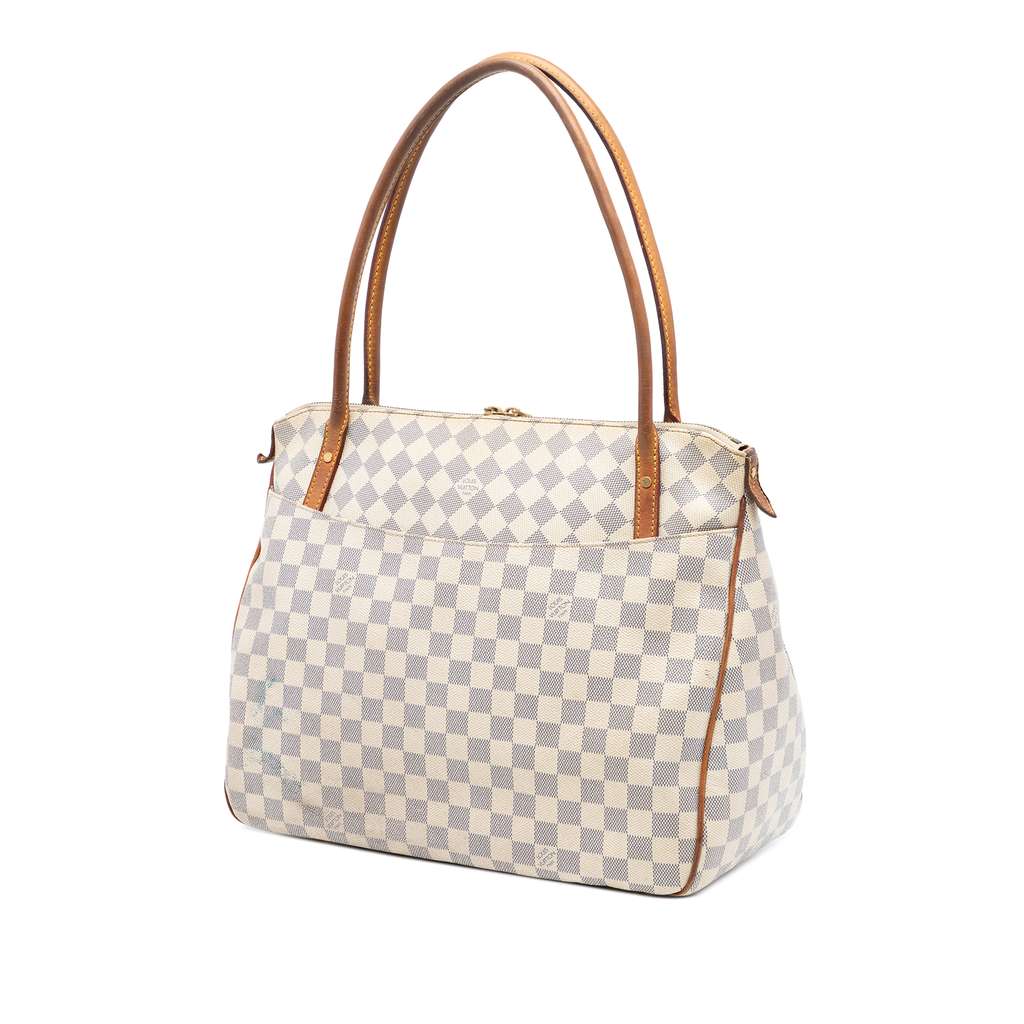 Louis Vuitton Damier Azur Figheri GM White Good condition - Back View
