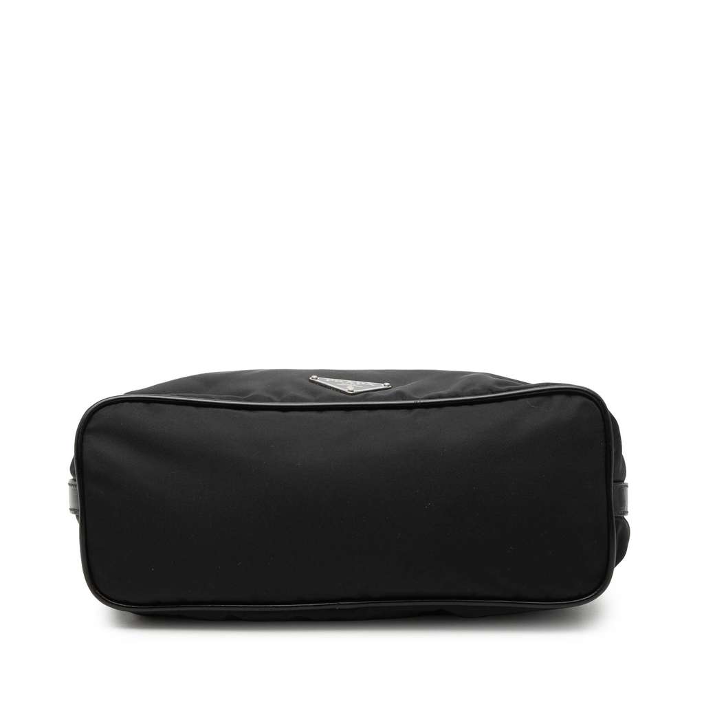 Prada Vitello Trimmed Tessuto Shoulder Bag Black Good condition - Inside View