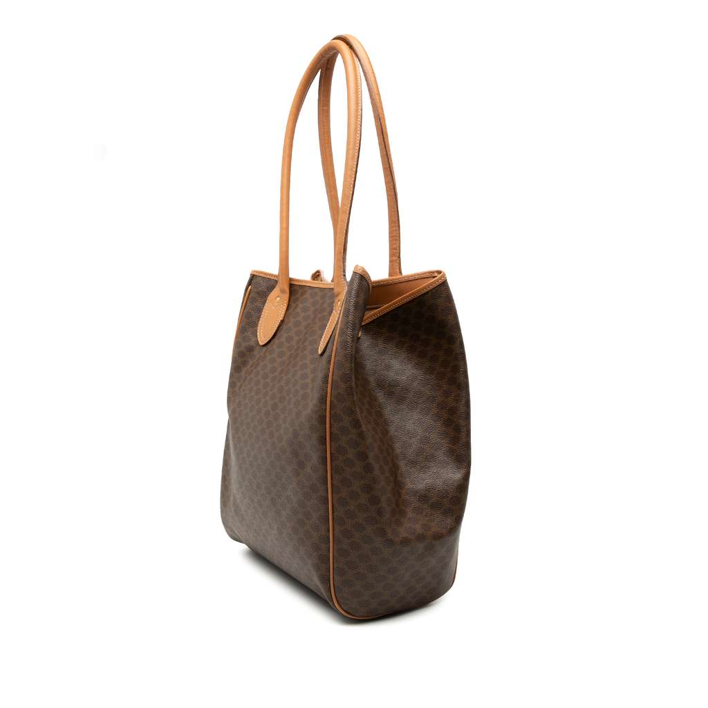 Celine Macadam Coated Canvas Tote Brown Canvas Good condition - Back View