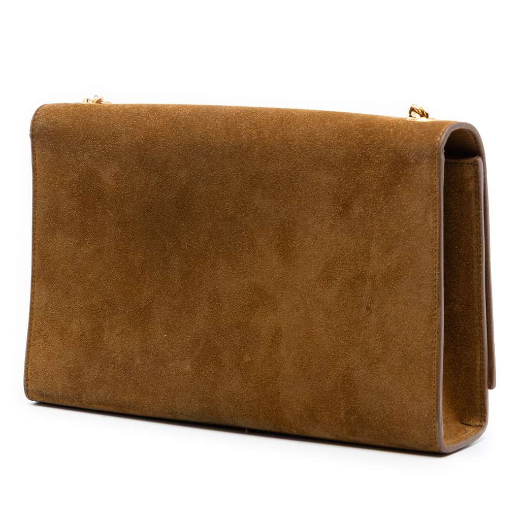 Saint Laurent Medium Suede Monogram Kate Tassel Crossbody Brown Leather Good condition - Back View