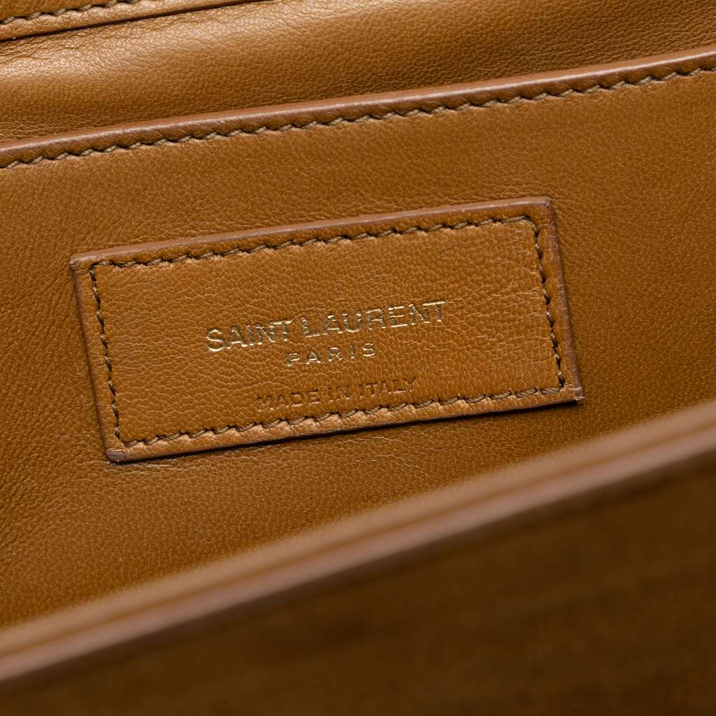 Saint Laurent Medium Suede Monogram Kate Tassel Crossbody Brown Leather Good condition - Box View