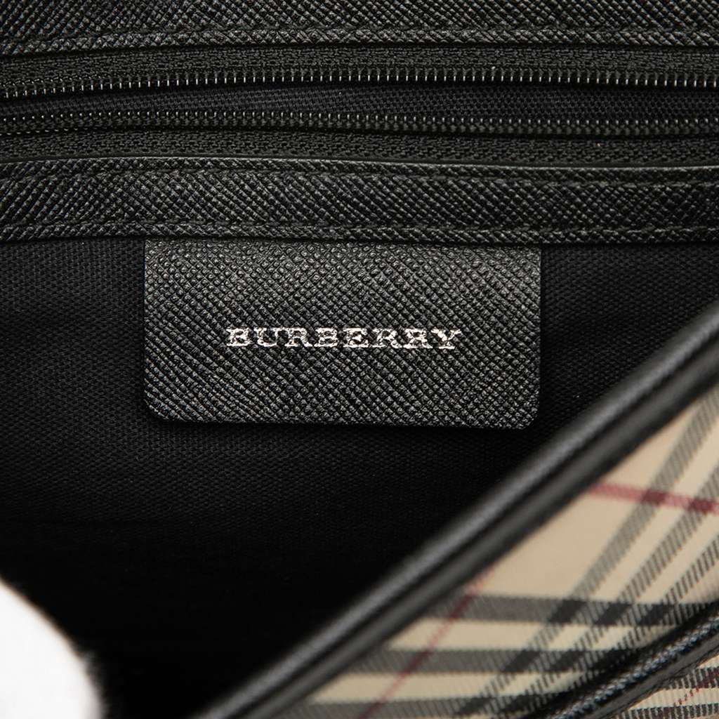 Burberry Nova Check Canvas Crossbody Beige Canvas Good condition - Box View
