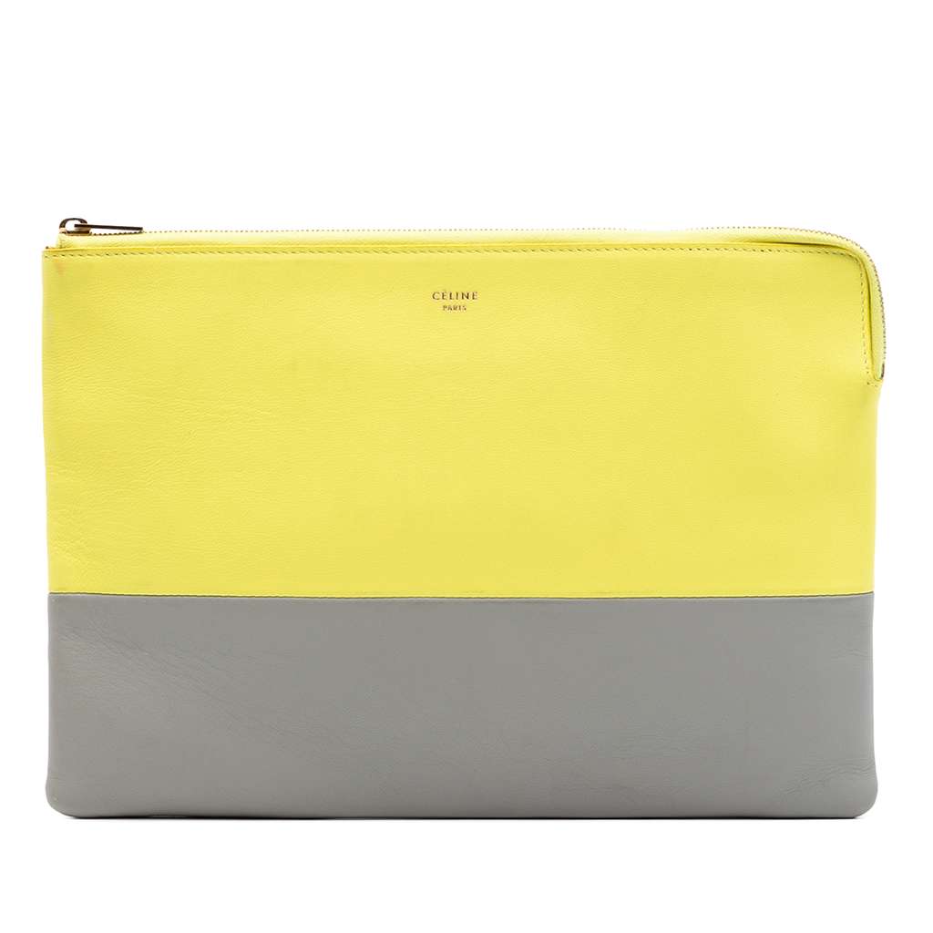 Celine Bicolor Leather Solo Clutch