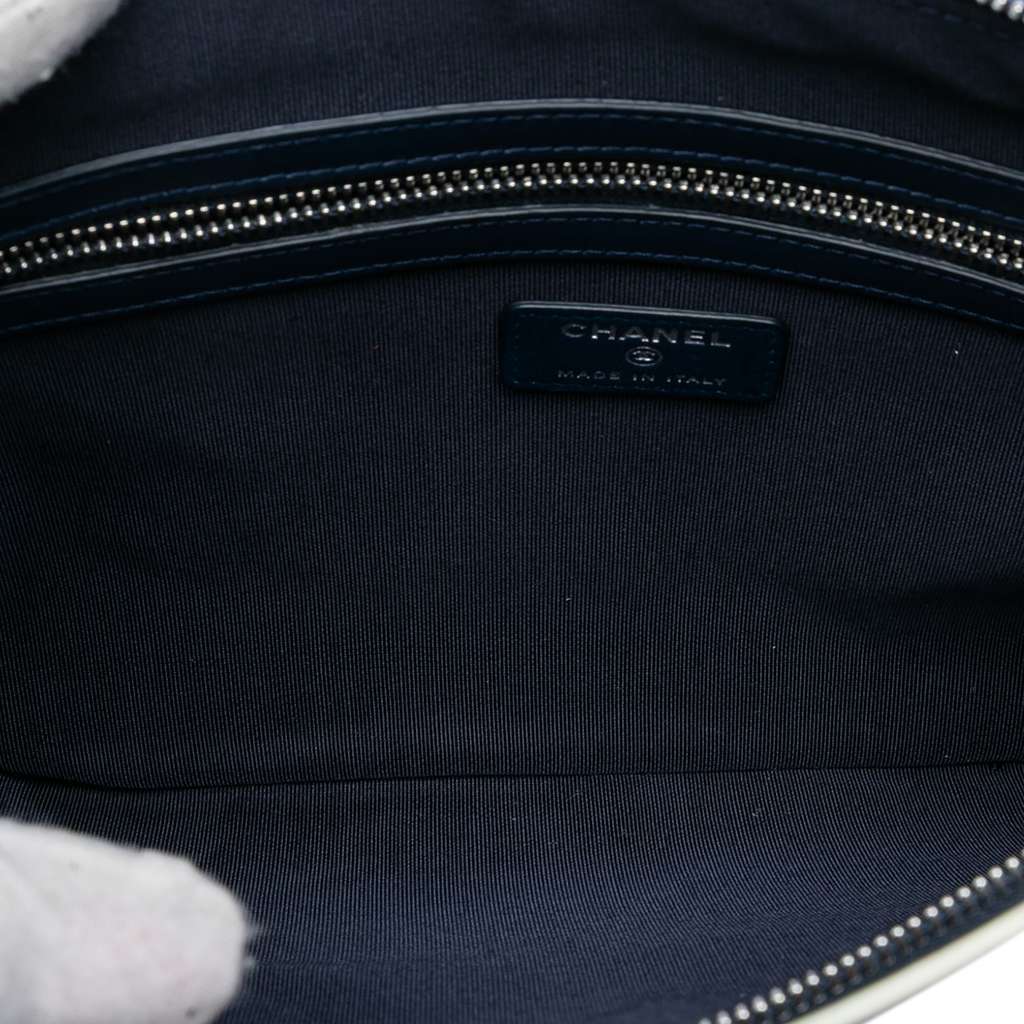 Chanel CC Lambskin Patchwork Tassel Clutch Red Leather Good condition - Model View