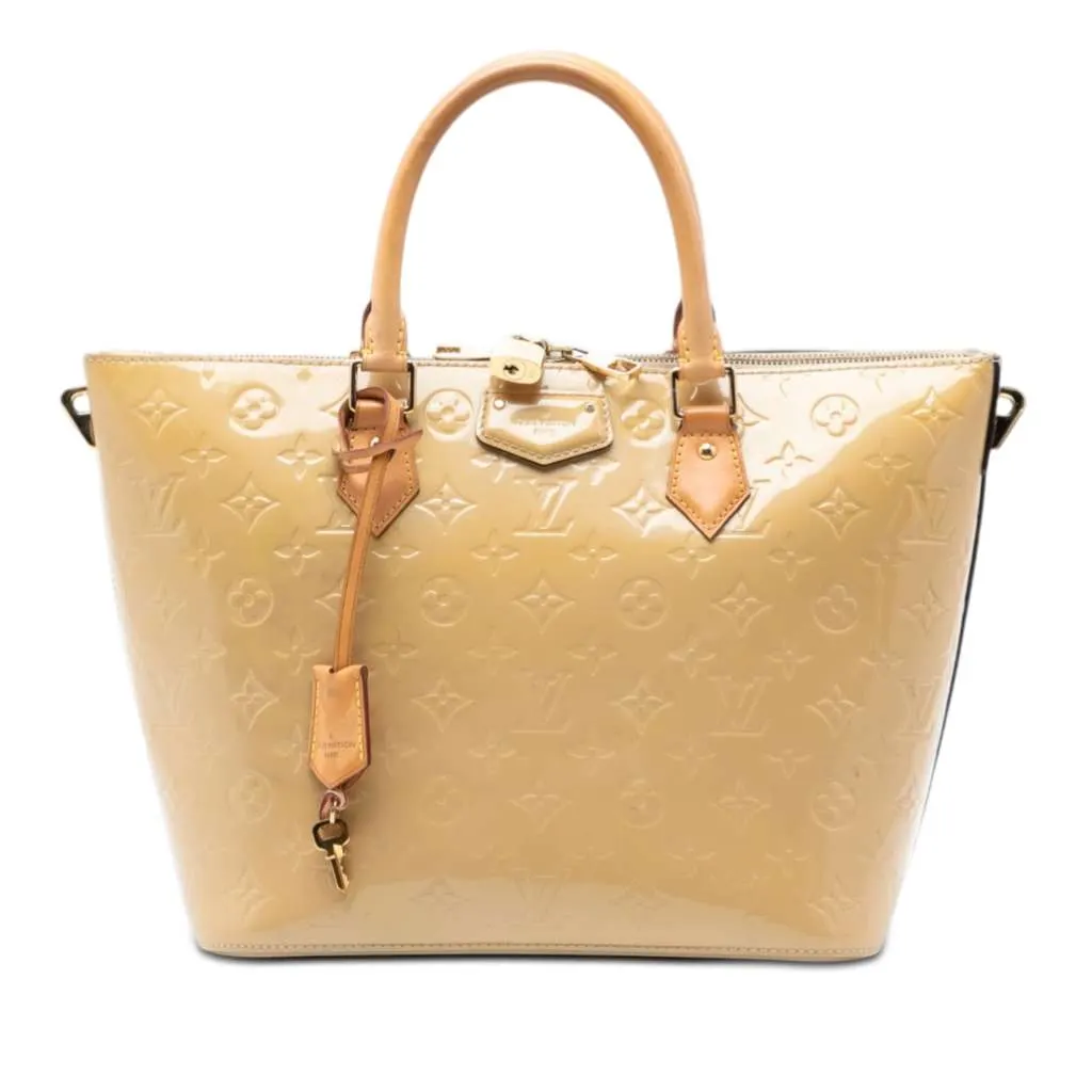 Louis Vuitton Monogram Vernis Montebello MM Beige Leather Very good - Front View