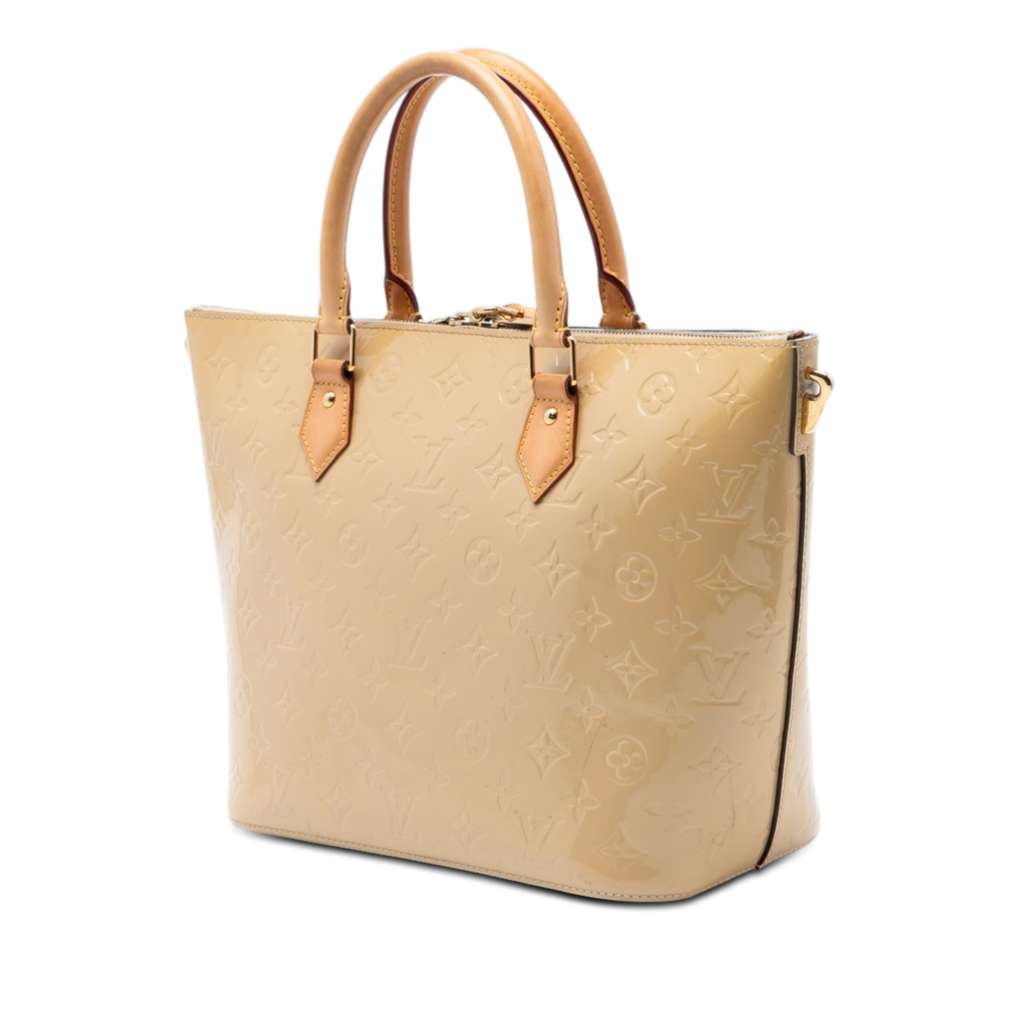 Louis Vuitton Monogram Vernis Montebello MM Beige Leather Good condition - Back View