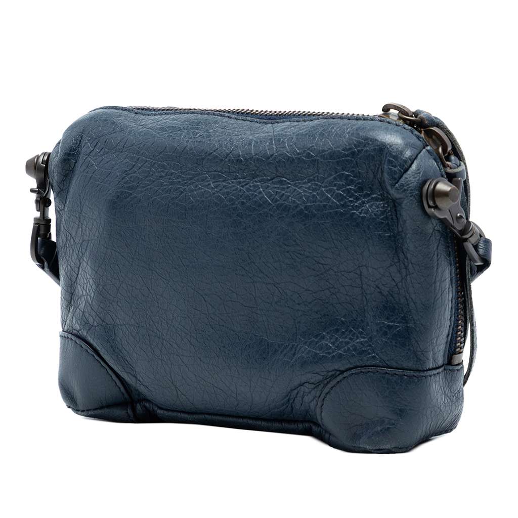 Balenciaga Lambskin Motocross Classic Reporter XS Blue Leather Good condition - Back View