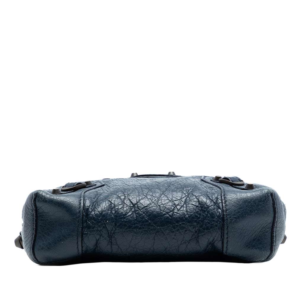 Balenciaga Lambskin Motocross Classic Reporter XS Blue Leather Good condition - Inside View