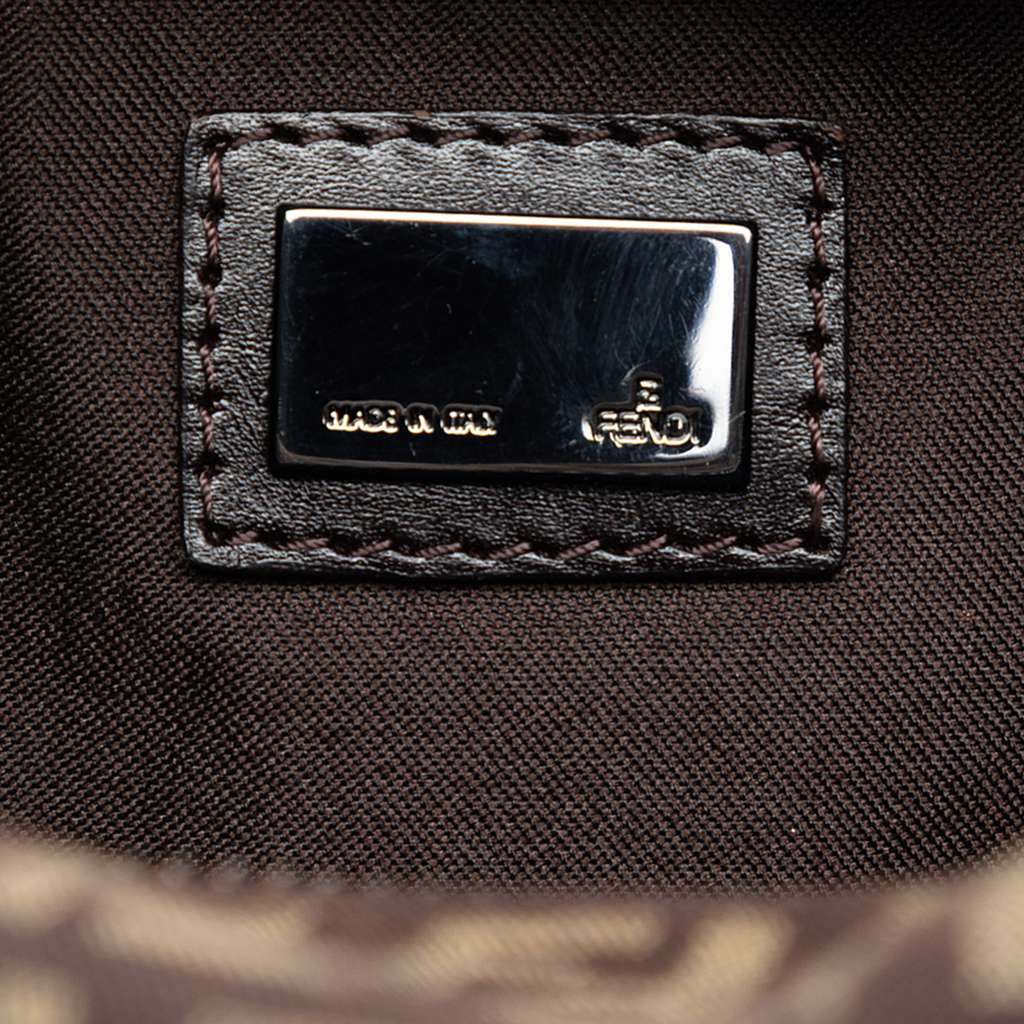 Fendi Zucchino Canvas Forever Boston Bag Brown Canvas Good condition - Box View