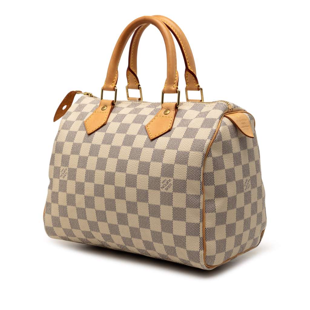 Louis Vuitton Damier Azur Speedy 25 White Good condition - Back View