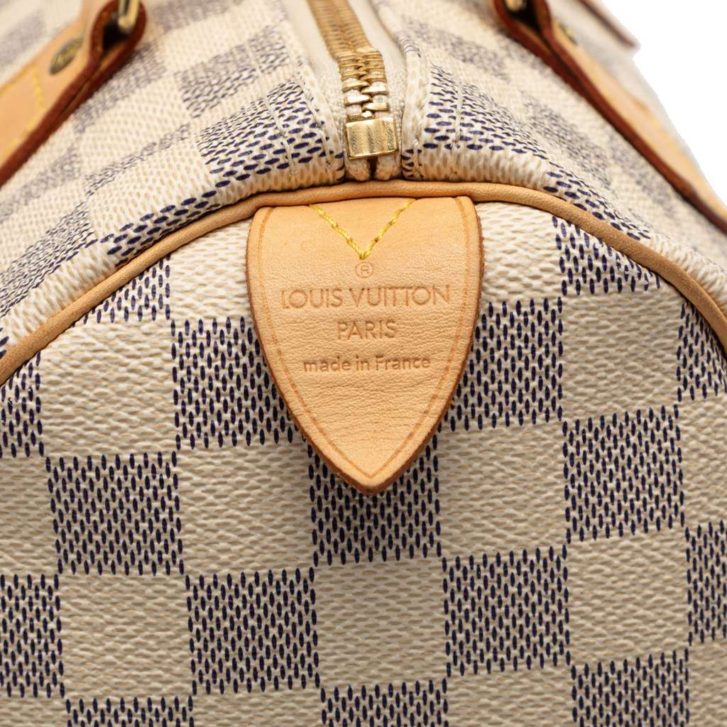 Louis Vuitton Damier Azur Speedy 25 White Good condition - Box View