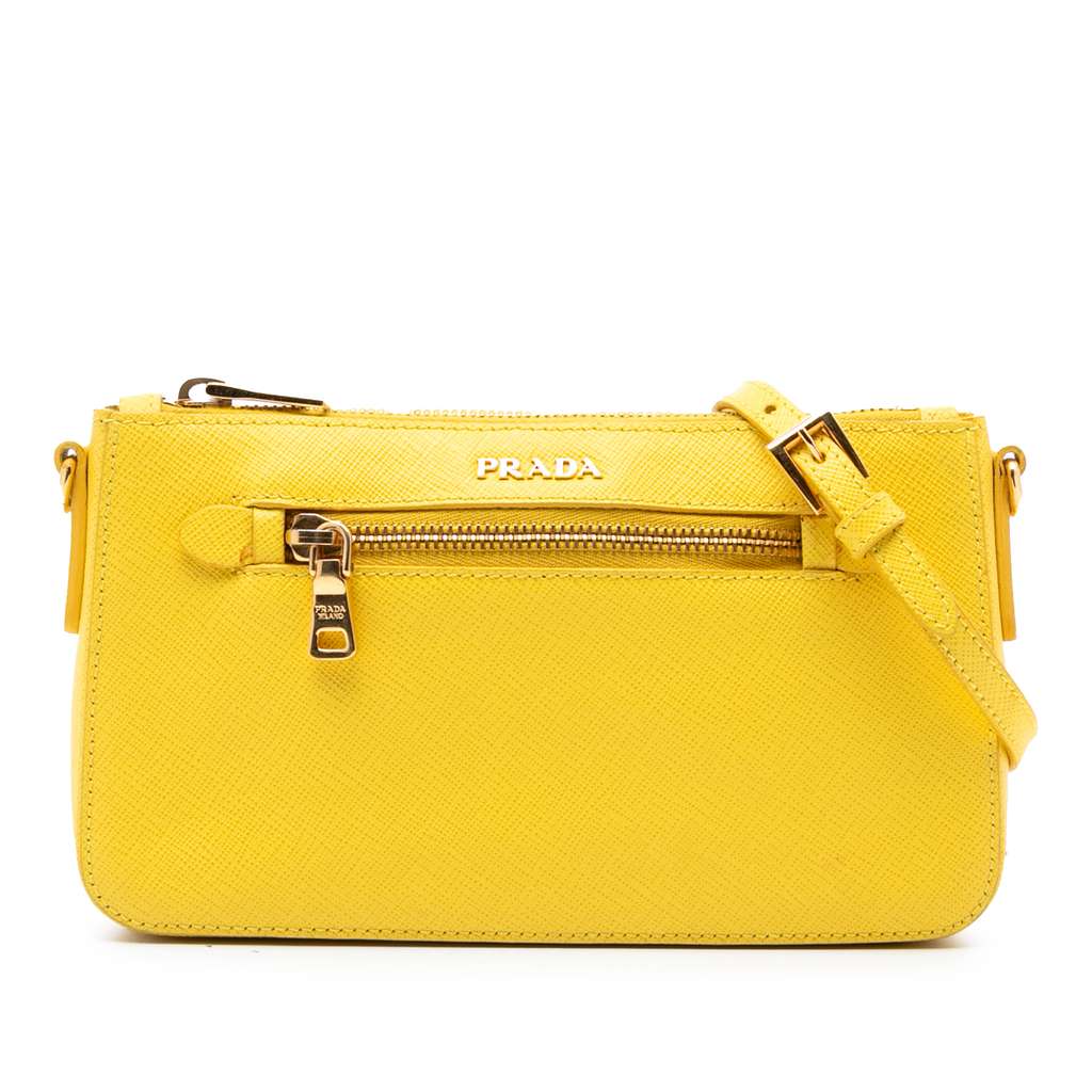 Prada Saffiano Lux Front Pocket Crossbody