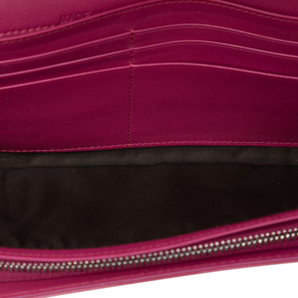 Dior Patent Cannage Lady Dior Wallet On Chain Pink Leather Good condition - Model View