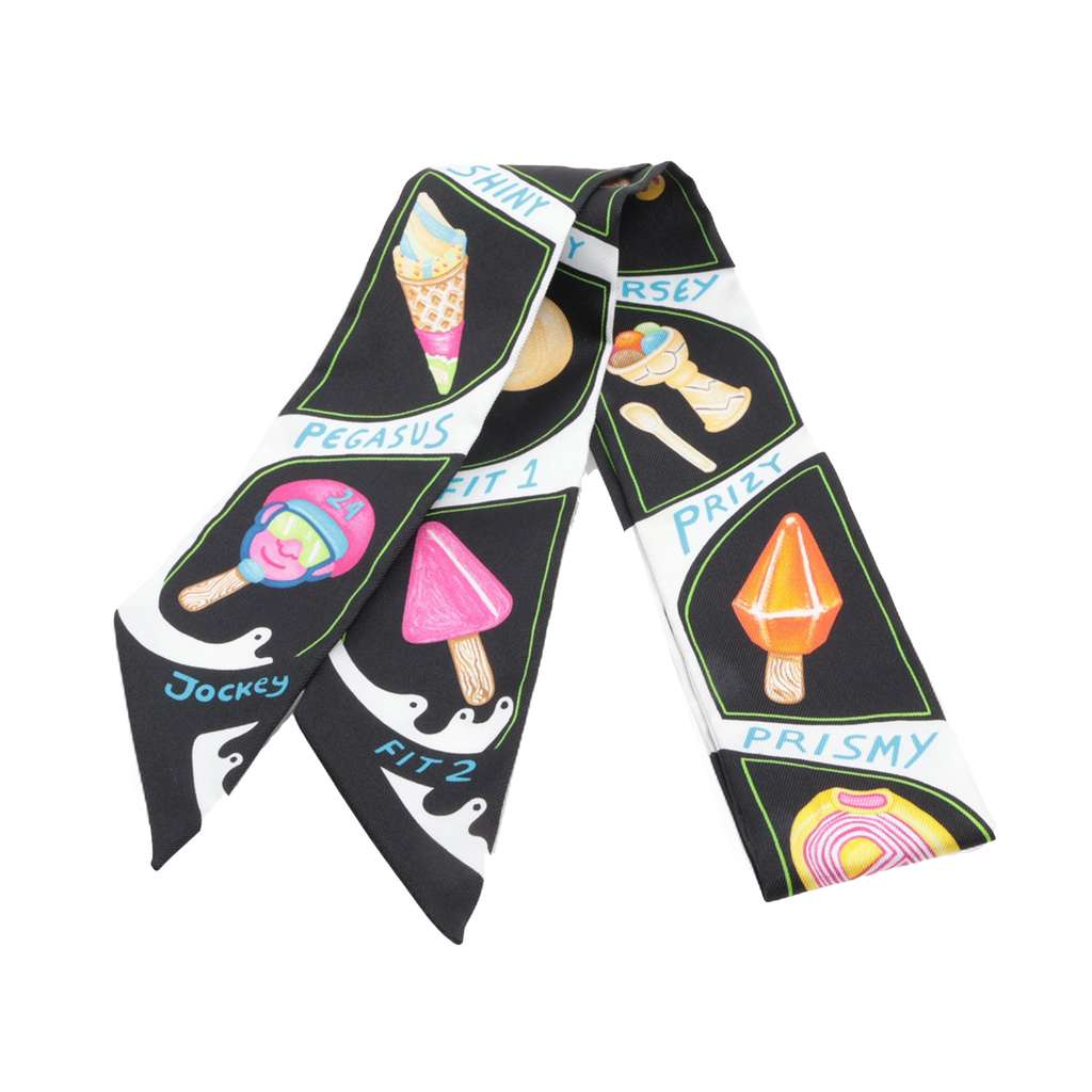 Hermès Funny Ice Cream Silk Twilly Scarf
