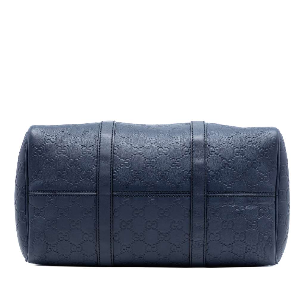 Gucci Medium Guccissima Joy Boston Bag Blue Leather Good condition - Inside View