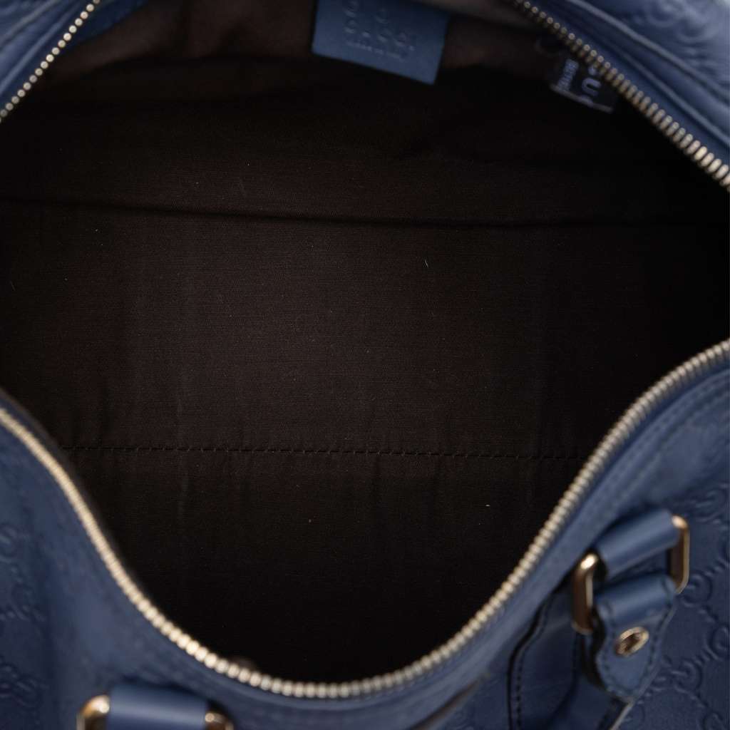 Gucci Medium Guccissima Joy Boston Bag Blue Leather Good condition - Model View