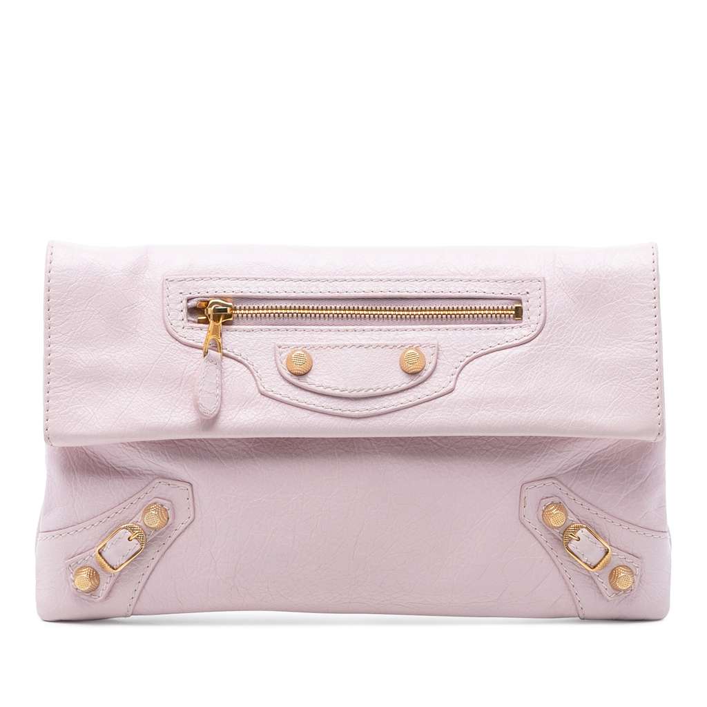 Balenciaga Lambskin Motocross Giant 12 Envelope Clutch