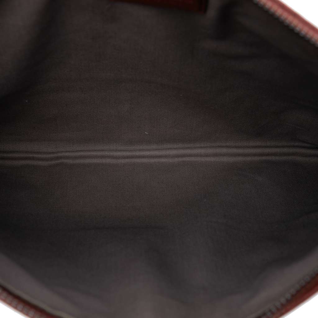 Bottega Veneta Tricolor Nappa Intrecciato Clutch Red Leather Good condition - Model View