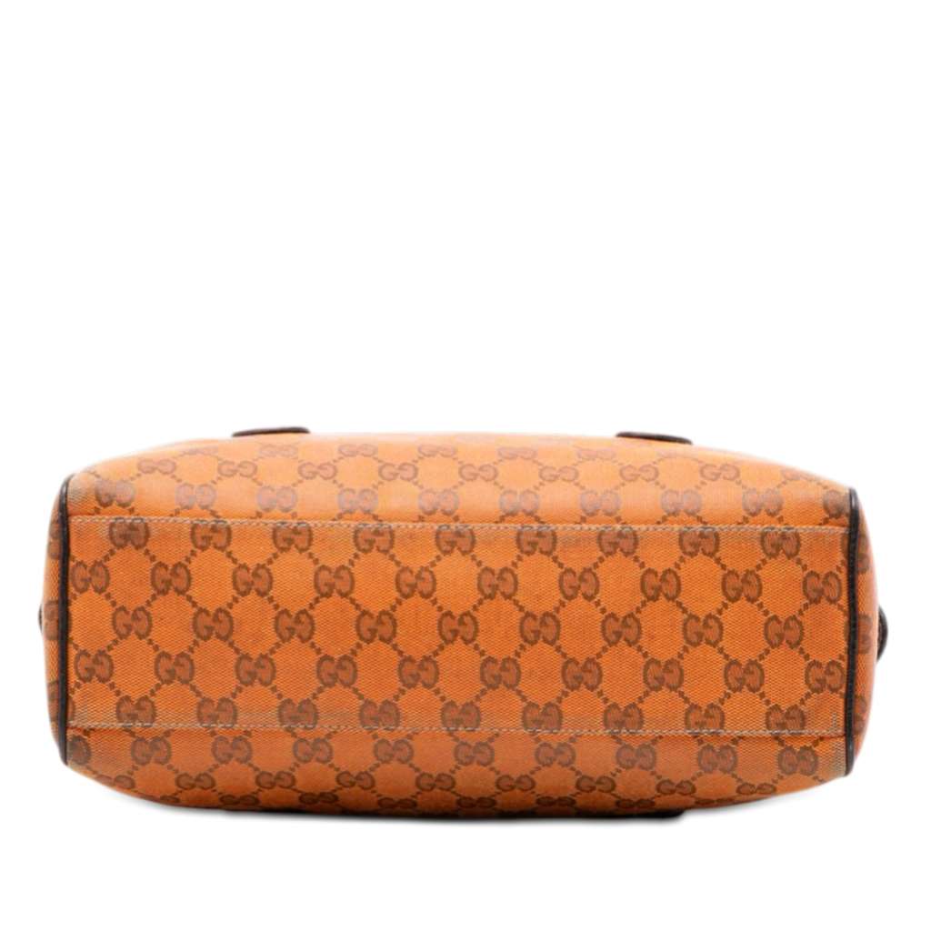 Gucci GG Canvas Boston Bag Orange Canvas Good condition - Inside View