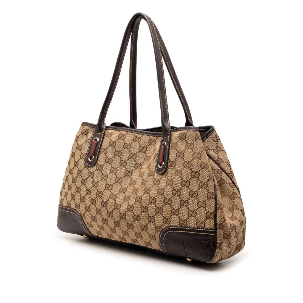 Gucci GG Canvas Princy Tote Beige Canvas Fair condition - Back View