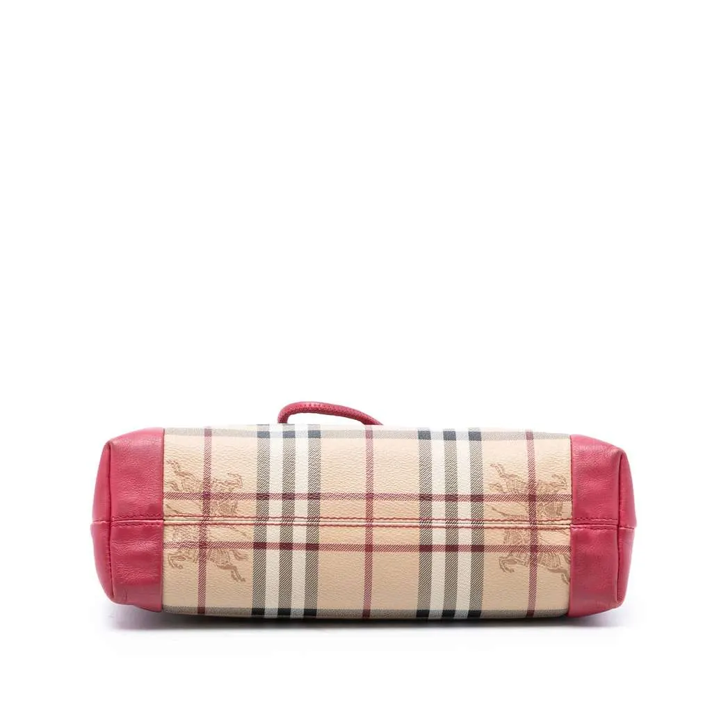 Burberry Haymarket Check Coated Canvas Leah Crossbody Beige Canvas Very good - Inside View