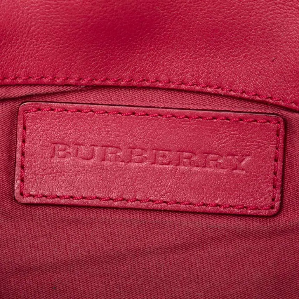 Burberry Haymarket Check Coated Canvas Leah Crossbody Beige Canvas Very good - Box View