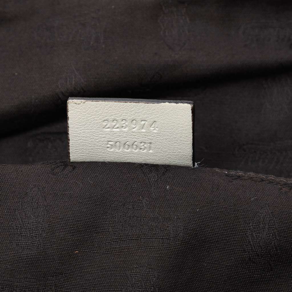 Gucci Guccissima Sukey Satchel White Leather Good condition - Box View