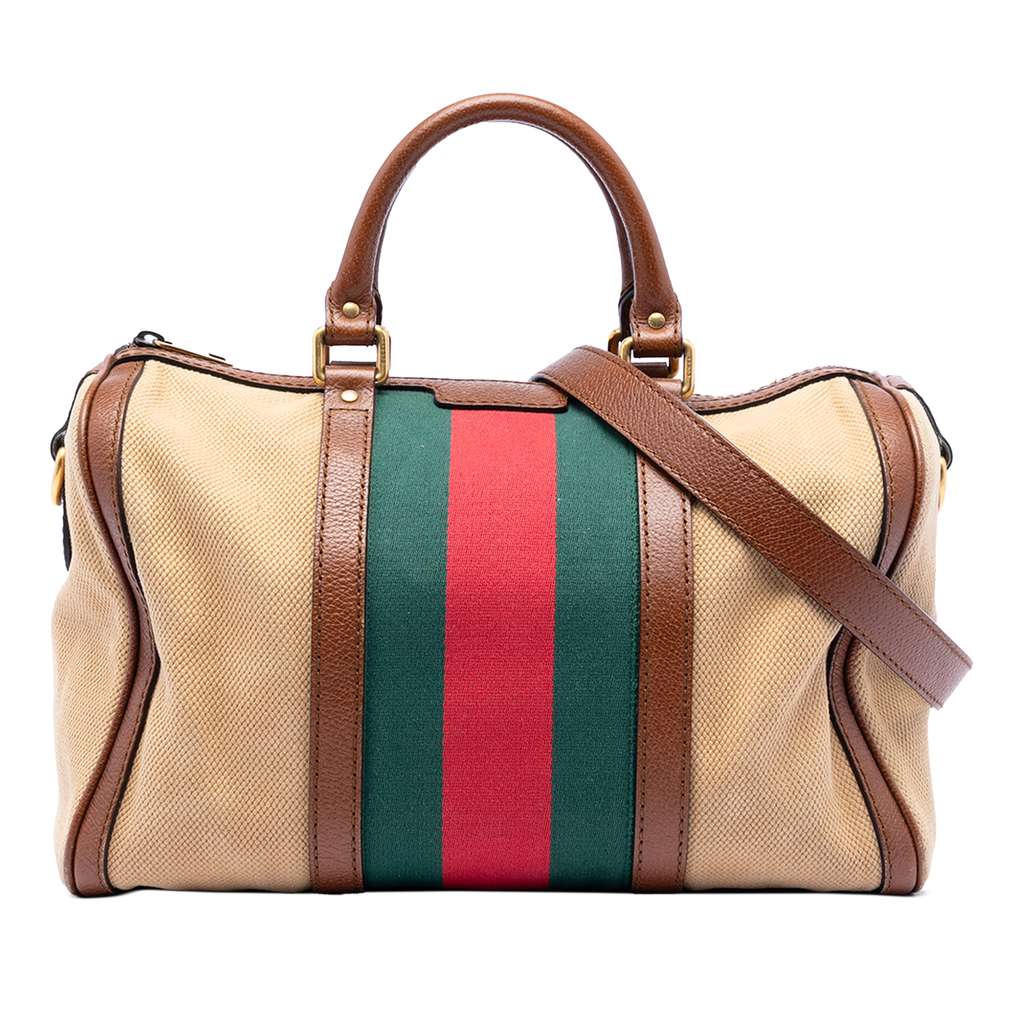 Gucci Medium Canvas Web Joy Boston Bag