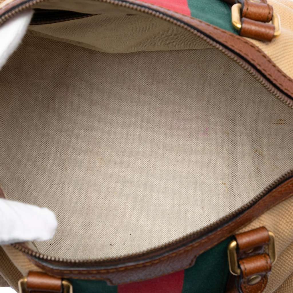 Gucci Medium Canvas Web Joy Boston Bag Beige Canvas Good condition - Model View