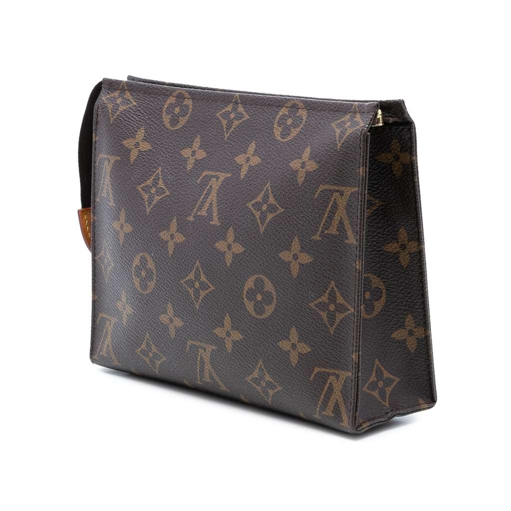 Louis Vuitton Monogram Toiletry Pouch 19 Brown Good condition - Back View